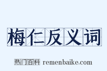 梅仁反义词是什么意思的图片